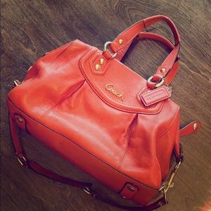 Orange Coach purse